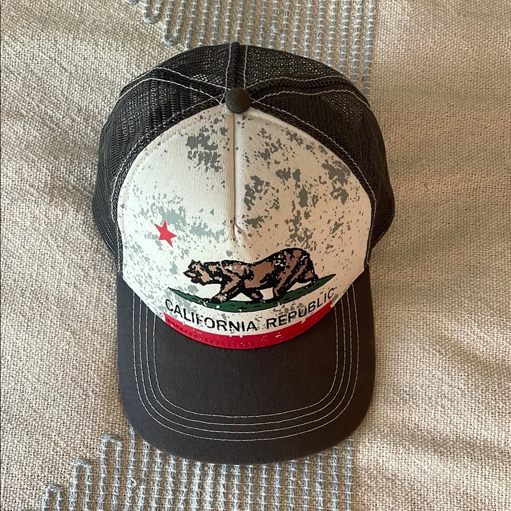 California Republic Brown Bear Golden State Snapback Hat